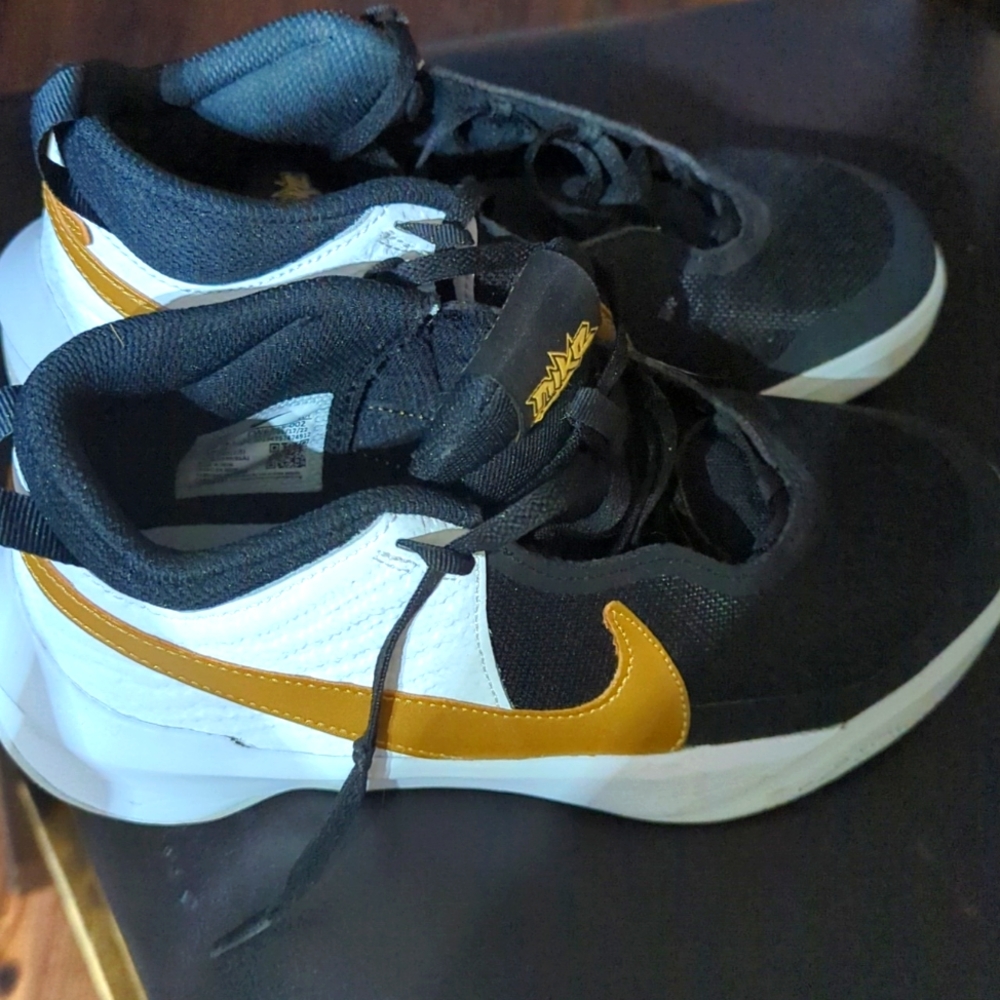 Nike Team Hustle Black Basketball Shoes EUC